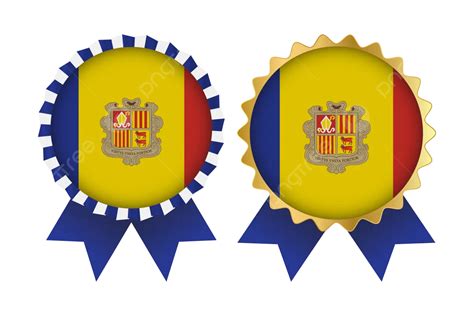 Vector Medal Set Designs Of Andorra Template, Badge Design, Medal Design, Badge Flag PNG and ...