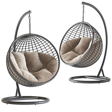 Hanging Chair Cocoon De Luxe, Black - 3D Model for Corona