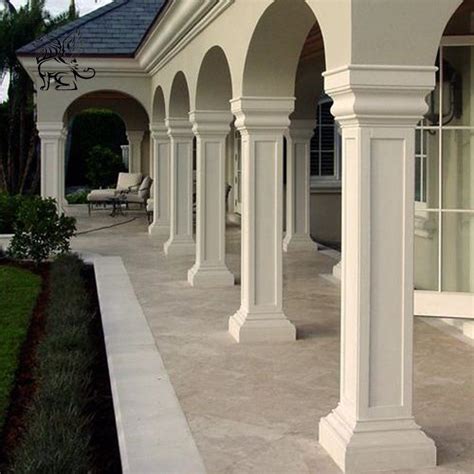 Modern Building Design House Pillars White Marble Doric Order Square ...