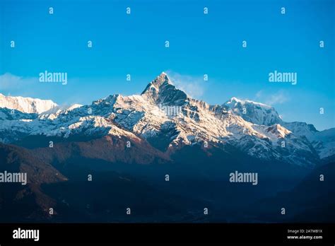 Machapuchare sunrise view in Dhampus Pokhara Nepal Stock Photo - Alamy