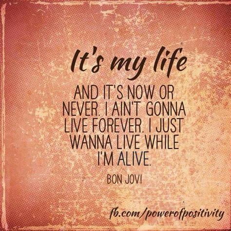 Bon Jovi It's My Life | Great song lyrics, Song quotes, Bon jovi