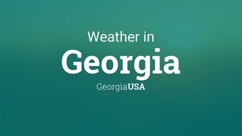 Weather for Georgia, Georgia, USA