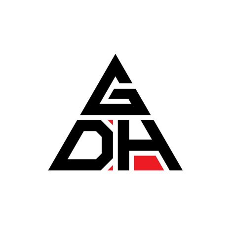 GDH triangle letter logo design with triangle shape. GDH triangle logo ...