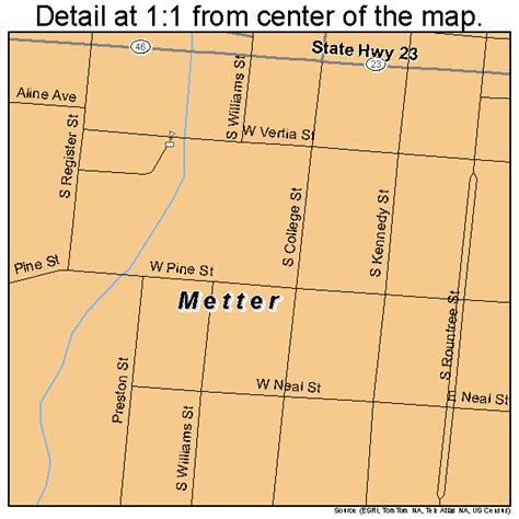 Metter Georgia Street Map 1351072