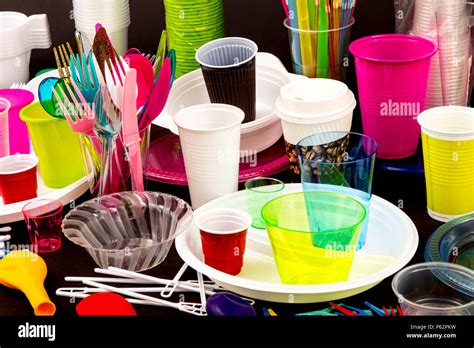 Disposable tableware, plastic utensils, plastic cups, cutlery, and other plastic products ...