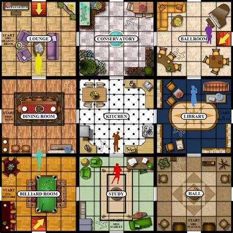 Clue Board Game Rooms