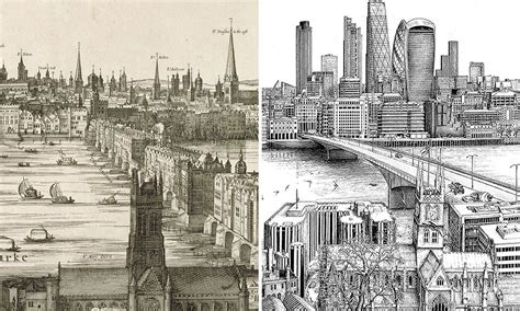 Inspired by Claes Jansz Visscher’s classic engraving of London half a century before the Great ...