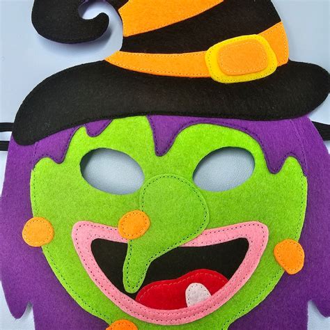 Witch Mask for Kids Pattern PDF & Tutorial DIY Friendly - Etsy