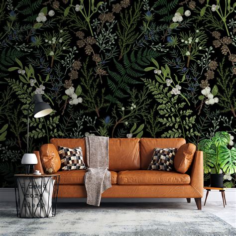 Botanical Greenery Peel And Stick Wallpaper Fern Wallpaper, 46% OFF