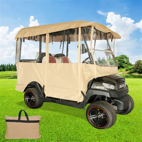 4 Passenger Driving Enclosure Golf Cart Cover Fits EZ GO, Club Car ...