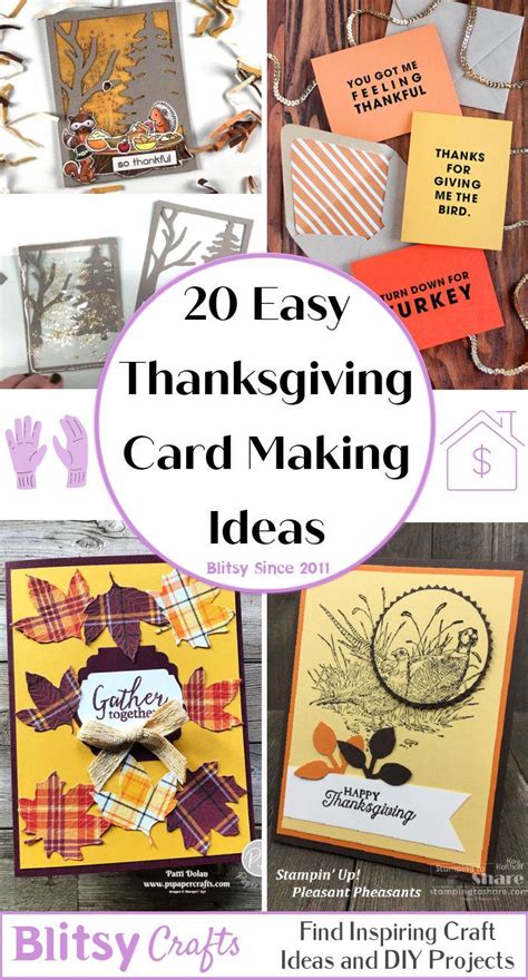 20 Homemade DIY Thanksgiving Cards To Make - Blitsy