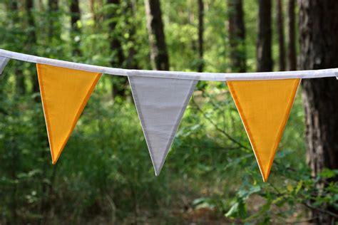 12 Cotton Flag Garland Bunting. Flags Garland for the Holiday. - Etsy