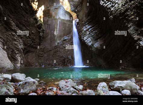 Kobarid waterfall hi-res stock photography and images - Alamy