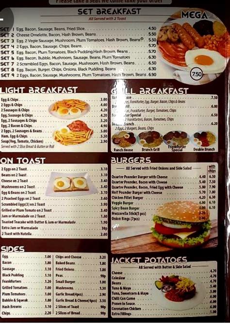 BOS Cafe Bridgwater's full menu online