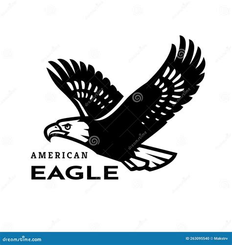 American Eagle in Flight Logo, Symbol. Vector Illustration. Stock ...