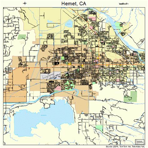 Hemet California Street Map 0633182