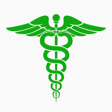 Caduceus Green Medical Symbol Silhouette PNG Image | Medical symbols, Website color palette ...