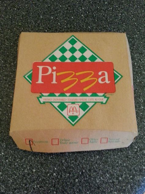 McDonald's Pizza Box From Canada Circa1996 Not Happy Meal Item Regular ...