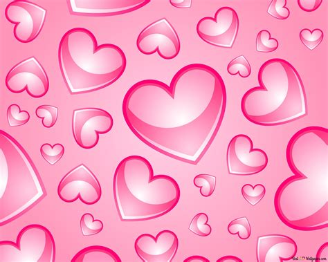 Valentine's day - lovely pink artistic hearts 4K wallpaper download