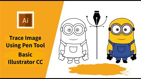 How to Trace Image using Pen Tool in Illustrator CC (BASIC) - YouTube