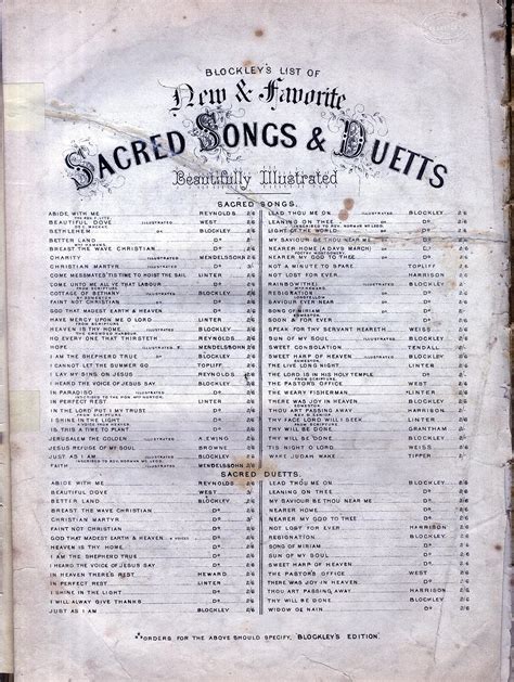 Victorian Music Sheets, a bound volume (Mullen Collection)