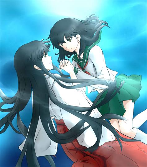 Kikyo and Kagome 奈桔とかごめ_犬夜叉 - Kikyo x Kagome Fan Art (39399537) - Fanpop