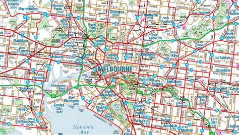 Melbourne and Region City and Suburbs Road Map - Hema