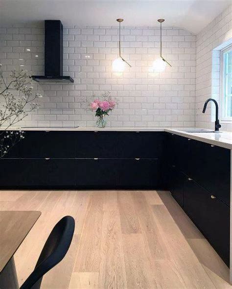 49 Amazing Kitchen Backsplash Tile Design Ideas To Try | Black kitchen ...