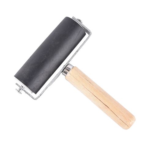 1pcs Wooden Brayer 10cm Professional Brayer Art Ink Painting Printmaking Roller Stamping Tool-in ...