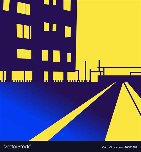 Abstract landscape in minimalism style city Vector Image