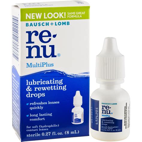 Eye Drops by Renu, for Redness Relief and Dry Eyes, Lubricating and ...