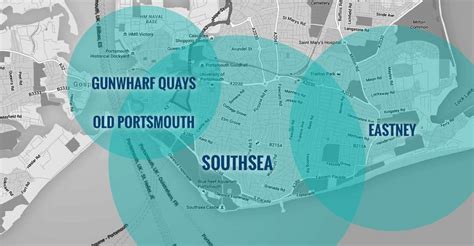 Southsea map - Map of southsea Portsmouth (Hampshire - UK)