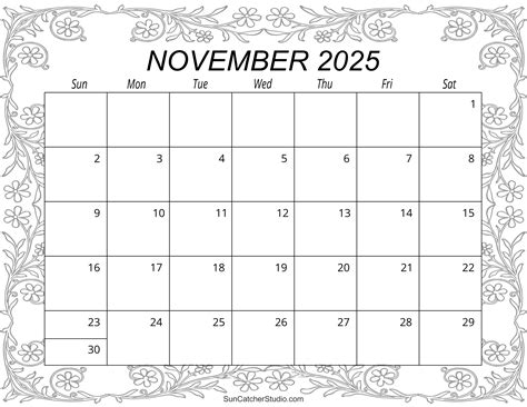 Free November Calendar 2025 Templates - Louis A Rhamby