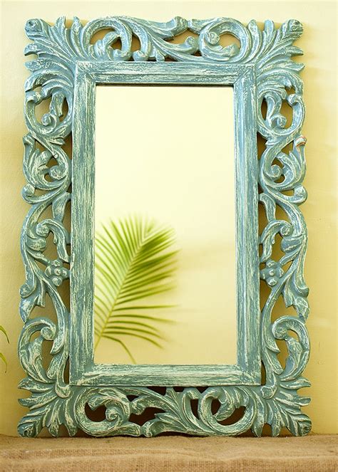 Get Treasury Teal Antique Mirror Frame at ₹ 2899 | LBB Shop