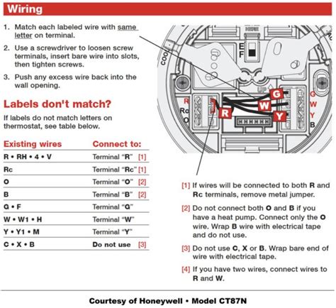 Honeywell Thermostat Wiring Color Code