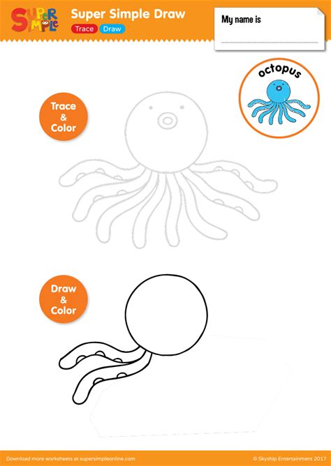 Easy Octopus Drawing For Kids