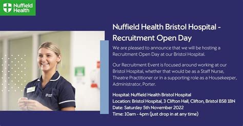 Nuffield Health Bristol Hospital - Recruitment Open Day, Nuffield Health Bristol Hospital The ...