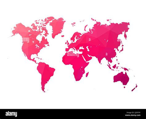 Low poly world map Stock Vector Image & Art - Alamy