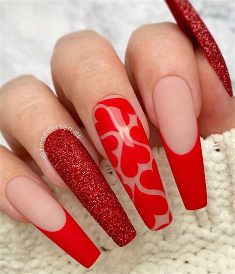 Heart Nails Design Ideas 2021 For Valentine's Day Nails | Fabmood