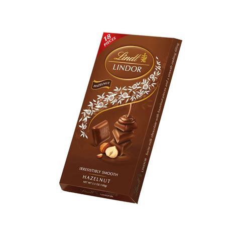 Lindt Lindor Hazelnut Chocolate Bar, 100g - DealzDXB