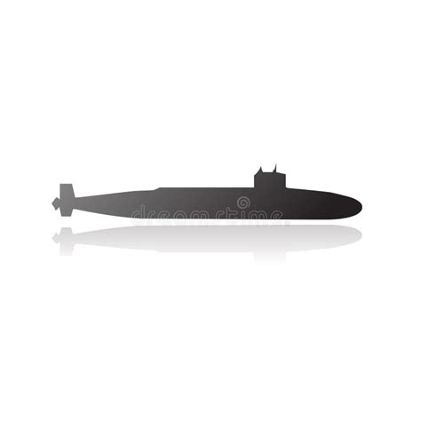 Vector Nuclear Submarine Silhouette Stock Vector - Illustration of ...