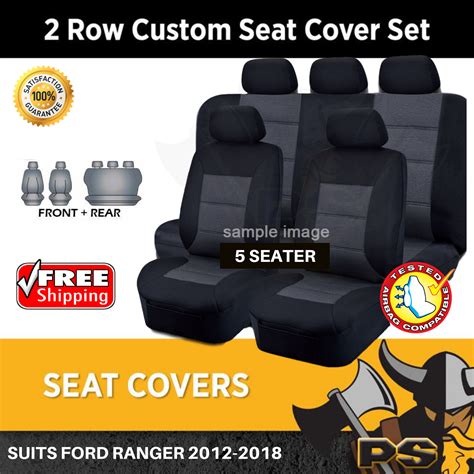 Tailor Made Seat Covers for Ford Ranger 10/2011-05/2018 XL XLT 2 ROWS