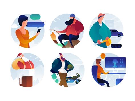 People Icons | Illustration character design, Illustration design, People icon