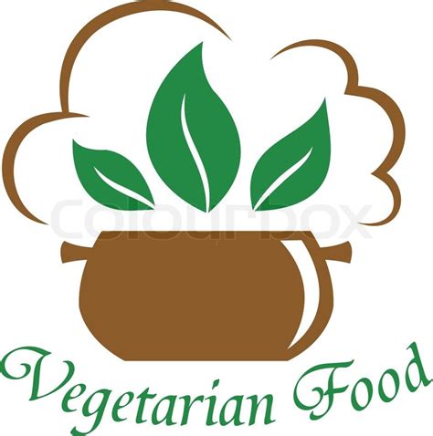 Vegetarian food icon with the text ... | Stock vector | Colourbox