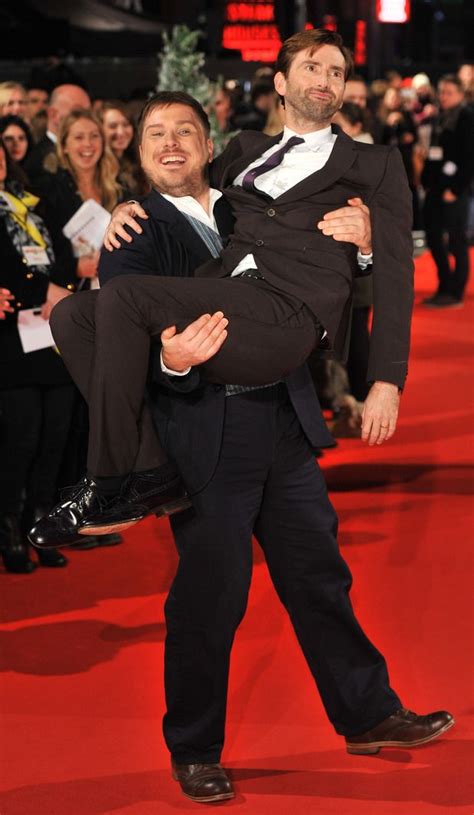 David Tennant with co-star Marc Wootton at the premiere of their movie ...