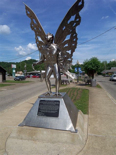 Statue of Mothman in Point Pleasant, West Virginia, U.S.A. | Mothman sightings, Mothman, Point ...