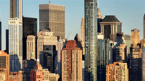 Financial District of Manhattan New York City - Aerial View Stock Image ...