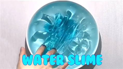 ASMR WATER SLIME RECIPE 💦 How to make Water Jiggly Slime at Home - YouTube