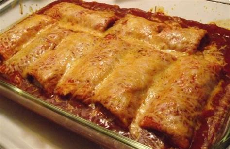 Enchiladas Made with frozen burritos. My boyfriend and I love doing this, we have it monthly if ...