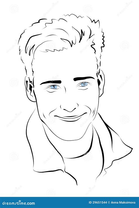 Face smiling man stock vector. Illustration of human - 29651544